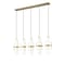 Z-Lite Cayden Linear Chandelier, 5-Light, 4.75in W x 42in L x 16.75in H, Modern Gold/Clear, Etched Opal 1946P-5L-MGLD - alternate 1